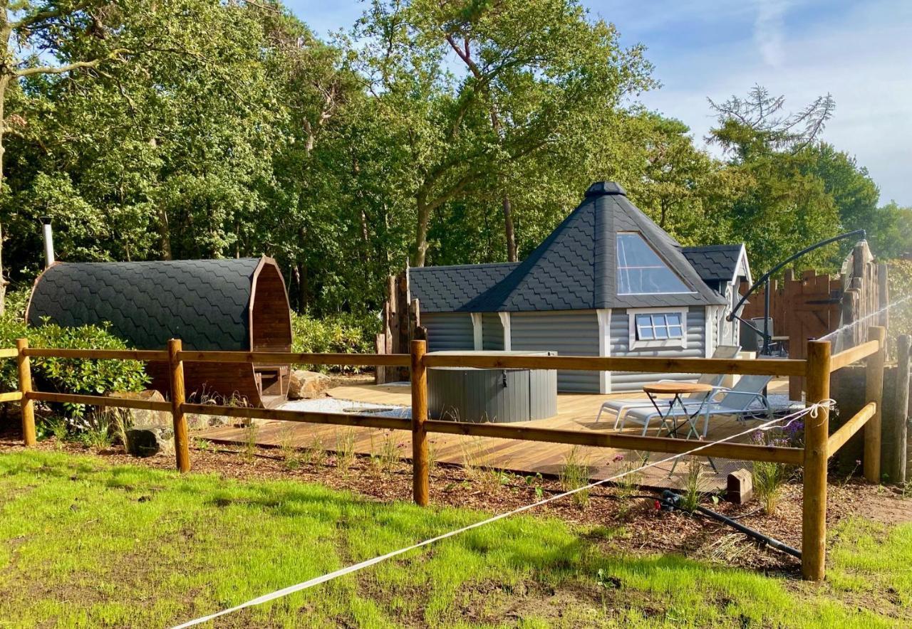Luxe Finse Kota Met Jacuzzi En Saunabarrel De Zandhoef Еерсел Екстериор снимка